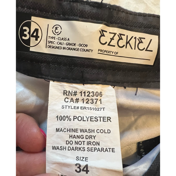 Ezekiel Hybrid Board Shorts Mens Size 34 Black Gray Floral Pockets - Picture 2 of 9